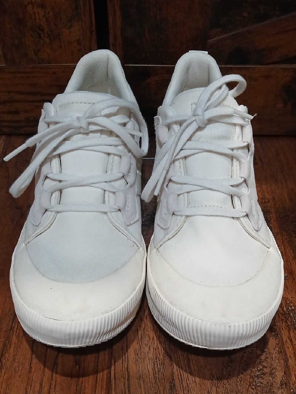 Sorel White Casual Lace-Up Sneakers